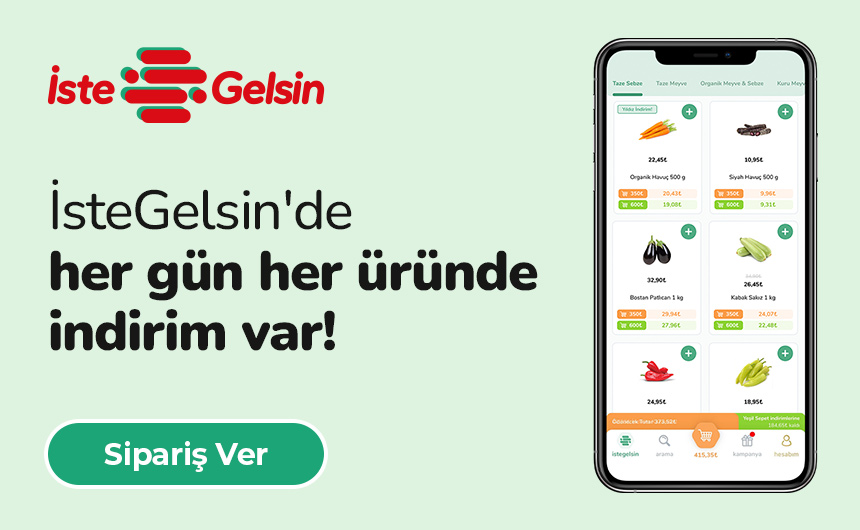 İsteGelsin ; Her Gün Her Üründe İndirim Sunan Online Süpermarket